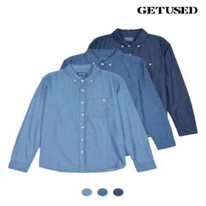 [겟유즈드][겟유즈드]남) 도트프린트 데님 셔츠(FGKSCSD101M)