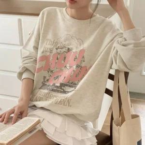 [제작] 츄츄 나염 루즈핏 맨투맨 83681 빅사이즈 여성의류