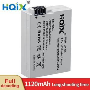 HQIX 캐논 EOS 550D 700D 키스 디지털 X7i X6i X5 X4 반란군 T2i T3i T4i T5i 카메라 LP-E8 충전기 배터리