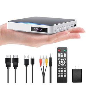 TV용 아라푸나 DVD 플레이어, 리모컨 및 RCA 코드가 포함된 미니 플레이어 HDMI, USB/TF 카드와 호환되는 1080P HD 지역 가정용 소형 CD/DVD PAL/NTSC