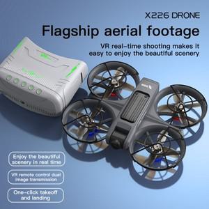 X226 화면 VR 제어 드론 8K 전문 카메라 HD 항공 사진 듀얼 방향 장애물 회피