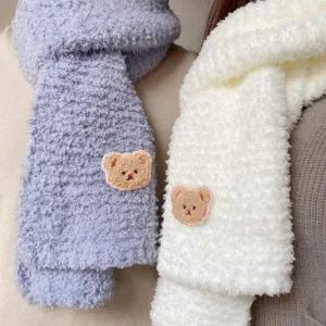 [골드스마일]곰돌이 DIY 뜨개질 초보자 목도리 취미 키트 패키지