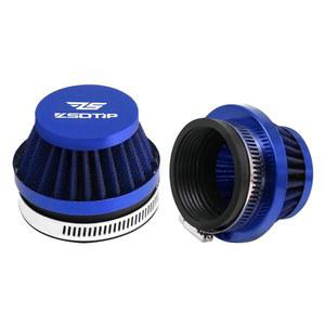 2PCS 모터사이클 38MM 공기 흡입 필터 범용 카뷰레터 에어 클리너 ATV SSR TTR 자전거 브리더 혼다 야마하 스즈키 케이히 코소 미쿠니 오코 카뷰레터(블루 38MM)용