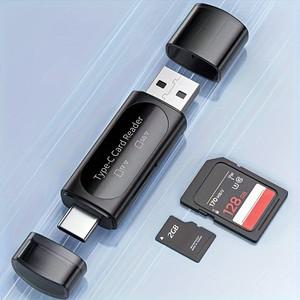 TF+SD 2-in-1 OTG 카드 리더기 Type-c 휴대폰  컴퓨터용 다기능 자동차 카메라
