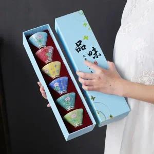 레트로 찻잔 세트 고급 차 주전자 한국 다도 사케잔 70ml (WFIX82D)