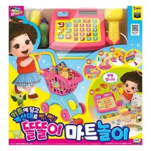 똘똘이 마트놀이 계산대 카트 바코드 스캐너 카드 역할놀이 캐릭터 선물