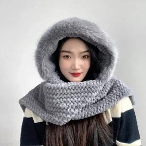 겨울목도리 머플러 후드목도리 후드 코지데잇-WFHJJSV