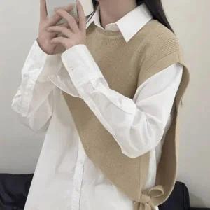 [다잇템] 여성용 사선스트랩 카디건 삼각숄 케이프