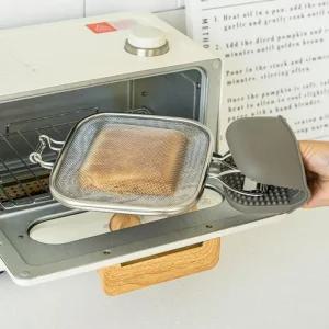 샌드위치 그릴망 오븐용 스텐 토스트 브런치만들기 에어프라이어 사각
