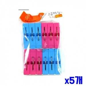 간편 빨래집게12p x5개 생활용품 빨래용집게 세탁용품 (WFK34G0)