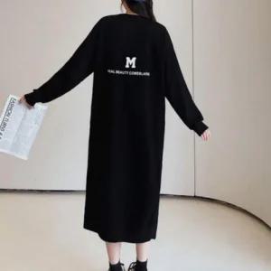 여성 데일리 롱원피스 원피스 나들이 하객룩 캐주얼 M로고 간절기 예쁜 가을 긴팔