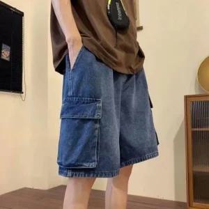 하프팬츠 2컬러 반바지 데님 캐주얼한 패션바지 포켓 카고 남성 남성반바지
