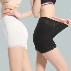 여성 3부 면스판 사계절 속바지 레이스 포인트 3컬러