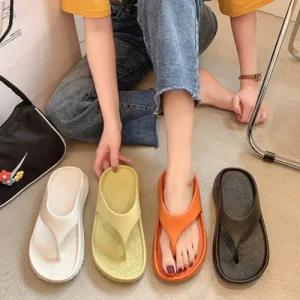 커플 초경량 조리 4컬러 쿠션 플립플랍 남녀공용