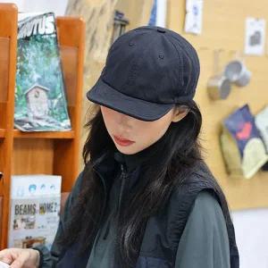 여자 캐주얼 스트링 숏팽 무지 스냅백 야구 모자