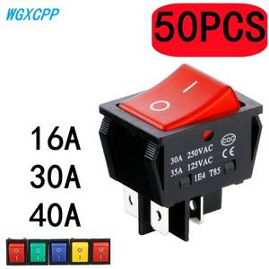 50PCS 로커 전원 버튼 스위치 고전류 ONOFF Eelding 기계 전용 KCD4 스털링 실버 포인트 3035A 250125V AC