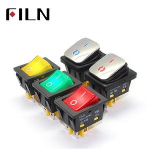 헤비 듀티 30a 250vac 방수 ip67 kcd4 로커 스위치 스테인레스 스틸 on off dpst led