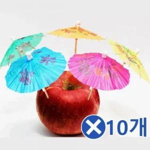 우산 과일꽂이 40Px10개 과일꼬지 나무꼬치 과일픽 (WFK147J)