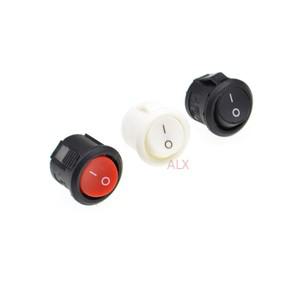 510PCS 15MM 직경 2PIN 빨간색 흰색 검정색 미니 소형 라운드 푸시 버튼 로커 스위치 ONOFF 전원 3A250V 6A