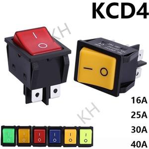 1PCS 3040A 250V AC 고전류 ONOFF Eelding 기계 전용 KCD4 스털링 실버 포인트 로커 전원 버튼 스위치
