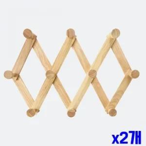 도어후크 옷걸이 우드 자바라 중 X2개 수납정리용품 (WFK15BC)