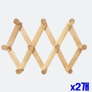 도어후크 옷걸이 우드 자바라 특대 X2개 수납걸이 (WFK15D3)