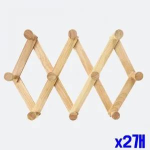 도어후크 옷걸이 우드 자바라 중 X2개 수납정리용품 (WFK15BC)