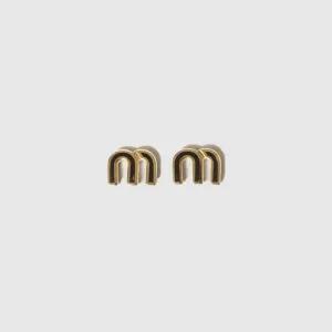 [미우미우][국내배송] 25SS 미우미우 에나멜 귀걸이 블랙 5JO911 2F6T F0002