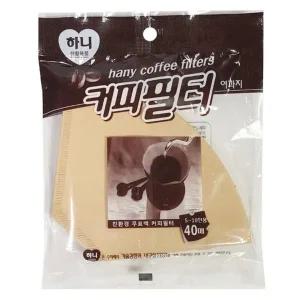 하니 커피필터여과지 5-10인용(40매입)핸드드립 종이 (WFK312E)