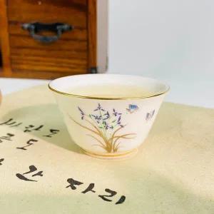 백자 자스민 베이직 도자기 찻잔 다기잔 40ml