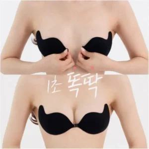 앞후크 누드브라 방수실리콘 접착오프숄더 끈없는브라