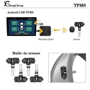 안드 USB TPMS 자동차 라디오 DVD 플레이어 압력 모니터링 시스템 예비 내부 센서