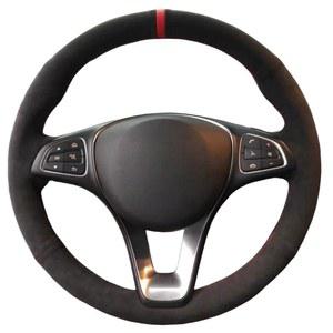 호환 벤츠 C300 C260 메르세데스 E30 핸들 액세서리용 B200 B180 스웨이드 C180 A200 수제 C200 A180 자동차 E200 자동차