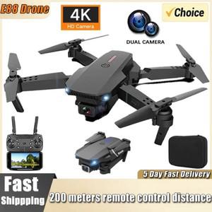 전문가용 접이식 RC 드론 쿼드로터 헬리콥터 E88 4K 광각 HD 1080P 카메라 Wi-Fi FPV 높이 고정  장난감
