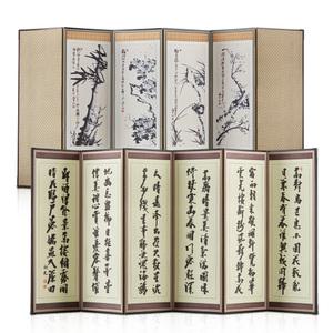 남원목기 미니멀 옥비단 추사 사군자 6폭병풍, 1개