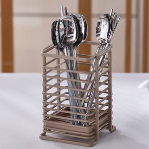 주부디자인 큐브 실리 사각수저통, 베이지, 대