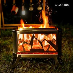 꾸버스 풀스텐 듀얼 화로대 XL 이중연소 불멍 화로대 캠핑용 휴대용 바베큐그릴 불멍 우드스토브 화목난로