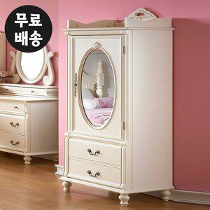 [벤티스가구]로망 엔틱 옷장 원목 학생 입본장 미니 낮은 옷장 거울 서랍 싱글 농 원룸 이불(1통)