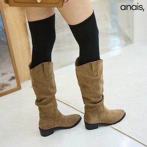 [아나이스] 웨스턴 스웨이드 롱부츠 4cm_24FW334 [무료배송]