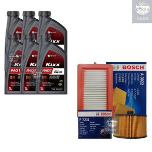 XM3 1.3 가솔린 터보 킥스 PAO1 0W30 6L 엔진오일+필터세트 7231-3022
