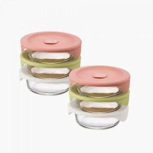 락앤락 바로한끼 밥용기 세트 355ml 12P 전자렌지 햇반 밥소분 유리용기 코스트코