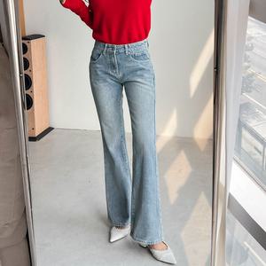 [빼빼] (S~3XL)(숏/베이직/롱)기모 3단기장 빅사이즈 세미부츠컷 데님팬츠