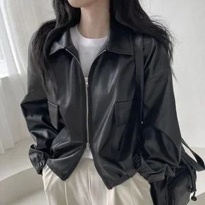 [하프클럽/]라이딩자켓 봄 가죽 코디 캐쥬얼 빅사이즈 30성 신상
