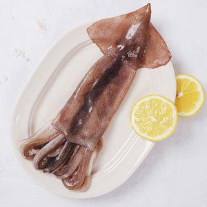 [강영수산]자연산 손질오징어 통오징어 2미(220g) x 3팩 (6마리)