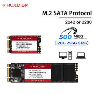 HUADISK M2 512GB 노트북 드라이브 256GB 스테이트 2280 솔리드 디스크 NGFF 2242 하드 500 DEL용 내장 SSD 메가바이트 128GB SATA