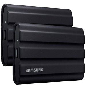 삼성 MU-PE4T0S T7 4TB 쉴드 휴대용 SSD, USB 3.2, 블랙(2팩)