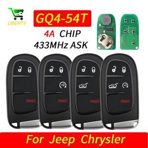 리버티 GQ4-54T 4A 칩 433MHz 근접식 자동차 리모컨 키 FOB (지프 체로키, 닷지 램 1500 듀랑고, 크라이슬