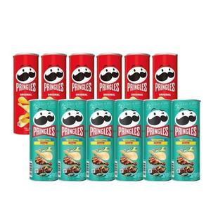 프링글스 오리지널 110g 6개 + NEW 프링글스 캐리비안식 치킨맛 100g 6개