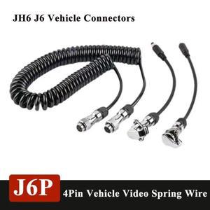 4Pin J6P Jiefang 차량 모니터링 스프링 와이어 커넥터 케이블 이미지 연결 라인 반전을위한 전용 후면보기