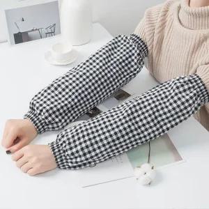 [2개묶음] 팔토시 블랙) 체크 작업용토시 면토시